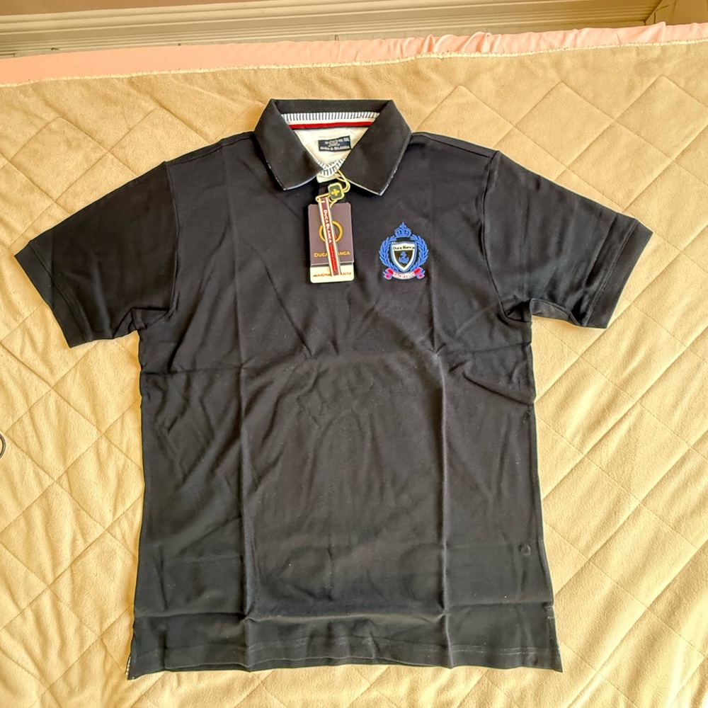 Duca Blanca Black Polo Shirt